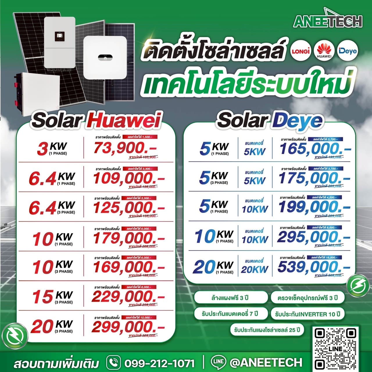 โปรโมชั่นติดตั้งโซล่าเซลล์